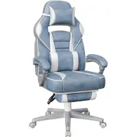 Songmics Gamingstuhl mit neigbaren Rückenlehnen und Kopfkissen OBG073Q01