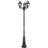 Elstead Lighting Elstead Norfolk Außen-Stehleuchte E27 3-fach Schwarz IP43