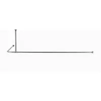Croydex Hochwertige Duschvorhangstange in L-Form 200 x 100 cm