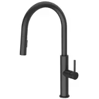 SAT Küchenarmatur mit Auszugsbrause, 2 Funktionen, schwarz SATBSD286C
