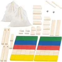 Playtastic 2er-Set 263-teilige Domino-Sets mit Holzsteinen & Action-Elementen