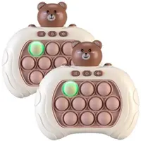 Playtastic 2er-Set Quick-Push-Bubble-Spielkonsole "Bär", Tierform, Batterien