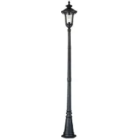 Elstead Lighting Stehleuchte, Laterne, Alu schwarz, Glas klar, H 246,5 cm