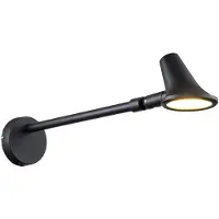 ELSTEAD Wandleuchte Selma LED 16W Integrated LED IP66 Aluminiumdruckguss,, Edelstahl, Glas; schwarz L:71.7cm B:14.1cm Ø14.1cm IP66 SELMA