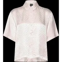 BOSS Pyjamahemd aus Satin mit Monogramm-Jacquard Grösse S