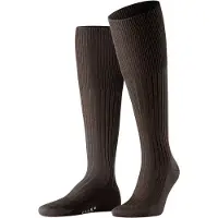 Falke Kniestrümpfe "Bristol Pure", Kinder, Gr. 41-42, braun (braun (5930)), Obermaterial: 91% Schurwolle WV. 9% Polyamid PA., Socken Kniestrümpfe