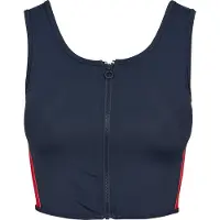 Urban Classics Tanktop "Damen Ladies Side Stripe Cropped Zip Top" 1
