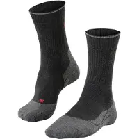 Falke Socken "TK2 Explore Wool Silk", Herren, Gr. 42-43, Sockengröße, grau (anthra.mel (3080)), Obermaterial: 60% Schurwolle WV. 27% Polyamid PA. 12% Seide silk. 1% Elasthan EL., Socken Socken