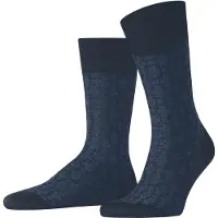 Falke Socken "Artwork Tie", Herren, Gr. 45-46, grau (midnight (6366)), Obermaterial: 84% Baumwolle CO. 16% Polyamid PA., glatt, Socken Socken