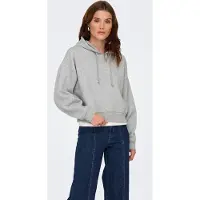 ONLY Kapuzensweatshirt "ONLSWEAT LIFE L/S HOODIE CROPPED SWT", Baumwollmischung, loose fit