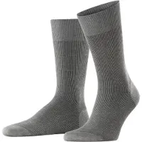 Falke Socken "Fine Shadow", Herren, Gr. 39-40, grau (steel meliert (3166)), Obermaterial: 80% Baumwolle CO. 20% Polyamid PA., Socken Socken