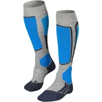 Falke SK2 Intermediate Herren Ski Kniestrümpfe, 39-41, Grau, Geometrisch, Wolle