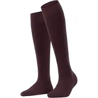 Falke Softmerino Damen Kniestrümpfe, 35-36, Rot, Uni, Schurwolle