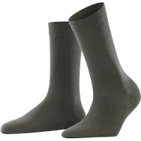 Falke Softmerino Damen Socken, 41-42, Grün, Uni, Schurwolle