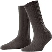 Falke Socken Damen Cosy Wool Boot Dark Brown-Schuhgröße 39 - 42