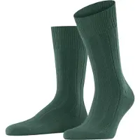 Falke Lhasa Rib Herren Socken, 43-46, Grün, Uni, Wolle