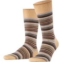 Falke Socken "Microblock", Herren, Gr. 39-40, Sockengröße, beige (country (4380)), Obermaterial: 91% Baumwolle CO. 6% Polyamid PA. 3% Elasthan EL., glatt, Socken Socken