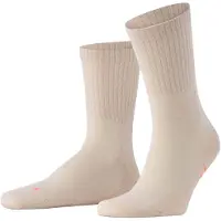 Falke Socken "Run Rib Crew", Damen, Gr. 46-48, Sockengröße, beige (cream (4011)), Obermaterial: 70% Baumwolle CO. 28% Polyamid PA. 2% Elasthan EL., glatt, Socken Socken