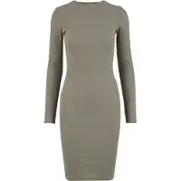 Urban Classics Rib Langes Kleid Mit Langen ärmeln