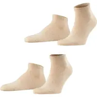 Falke Socken Happy Sneaker Herren Sand Melange (2er-Pack)-Schuhgröße 39 - 42