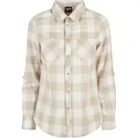 Urban Classics Langarmhemd "Damen Ladies Turnup Checked Flanell Shirt" 1