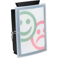 HAN Image''in, Wandmontierter Briefkasten, Polypropylen (PP), Schwarz, Schlüssel, Oben, Vorderseite