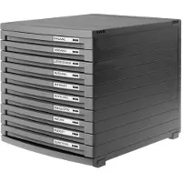 HAN CONTUR, 10 Schublade(n), Grau, Polystyrol, A4, Monochromatisch, 300 mm
