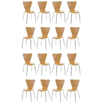 CLP 16er Set Besucherstuhl Calisto stapelbar natur