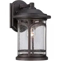 QUOIZEL Elstead Marblehead Außen-Wandleuchte E27 37cm Palladianische Bronze IP44 Anti-Meerwasser