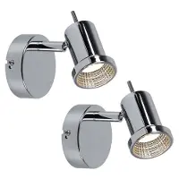 Etc-shop 2er Set Moderne LED Wandlampen mit beweglichem Spot