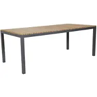 Brafab Zalongo Gartenesstisch Aluminium/Teak natur/grau 200x100 cm
