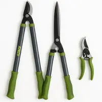 Kinzo GartenBaumscheren-Set - Baumscheren-Kombi-Set - 3-teilig - Baumschere - Astschere - Heckenschere