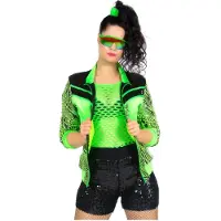 Coppens 80er Trainingsjacke neongrün