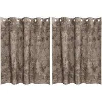 vidaXL Samtvorhänge mit Vorhängen 2 pcs Cappuccino 140 x 140 cm Samt