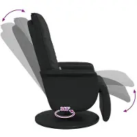 vidaXL Schwenkbarer Massagesessel Schwarz 71 x 90 x 105 cm Kunstleder