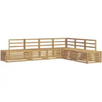vidaXL Outdoor-Sofagarnitur 6 Stück Weiß