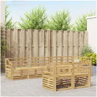 vidaXL Outdoor-Sofagarnitur 8 stk. Weiß Massivholz Akazie