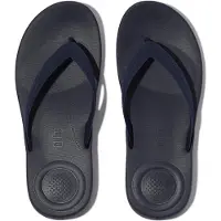 Original Brands FitFlop Iqushion Mens Textured-Strap Flip-Flops BLAU 41