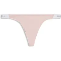HUGO String "HUGO ID", Damen, Gr. XS, Jersey, rosa (light, pastel pink), Jersey, Obermaterial: 93% Baumwolle, 7% Elasthan, körpernah, Unterhosen String