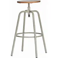 Jan Kurtz Barhocker PARIS, höhenverstellbar, Rundrohrfuß-Gestell, Ø 390 x T 390 x H 700-800 mm, taupe/taupe