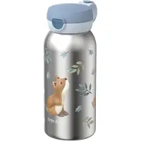 Mepal Campus Edelstahl Trinkflasche mit Klappdeckel 600 ml Little Dutch - Little Dutch - Forest Friends