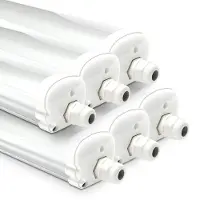 HOFTRONIC™ LED Feuchtraumleuchte 120cm 36W 4320lm IP65 4000K Weiß 120cm 6er Set