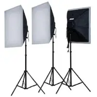 Falcon Eyes LED-ESB5050K3 LED Dauerlichtset mit Softboxen und Stativen