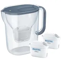 Brita Style Essential Filterkanne + 2 MaxtraPro PP-Kartuschen (2,4 l; dunkelblau)