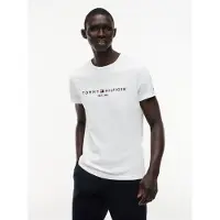 Tommy Hilfiger Herren Polos & T-Shirts Tommy Logo Tee - Wit - Größe S