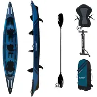 Wattsup TORPEDO 3 Personen Kajak SET aufblasbar DropStich Kanu Boot Kayak Paddel