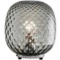 ROSSINI ILLUMINAZIONE Oban Chrom-Tischlampe mit mundgeblasenem Glas mit geräuchertem Ballonton-Effekt – E27 75 W 220–240 V – Rossini-Gruppe