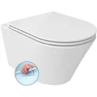 Sapho PACO SHORT Hänge-WC, spülrandlos, 36x47,5cm, Weiß