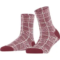 Falke Socken "Coast Tile", Damen, Gr. 35-38, rot (ruby (8830)), Obermaterial: 75% Baumwolle CO. 23% Polyamid PA. 2% Elasthan EL., glatt, Socken Socken