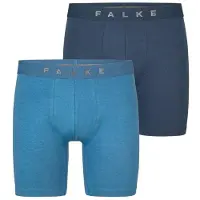 Falke 2-Pack Long Leg Herren Boxershorts Daily Comfort, S, Mehrfarbig, Uni, Baumwolle
